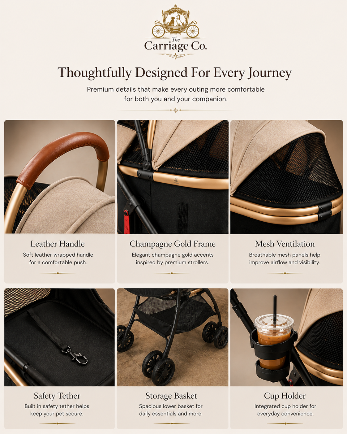 Carriage & Co Pet Stroller – lifestyle