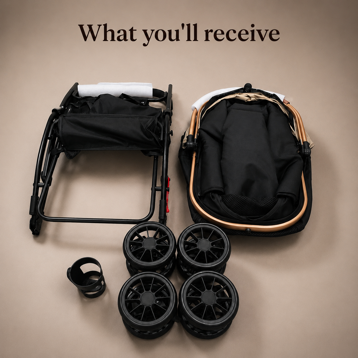 Carriage & Co Pet Stroller – side view
