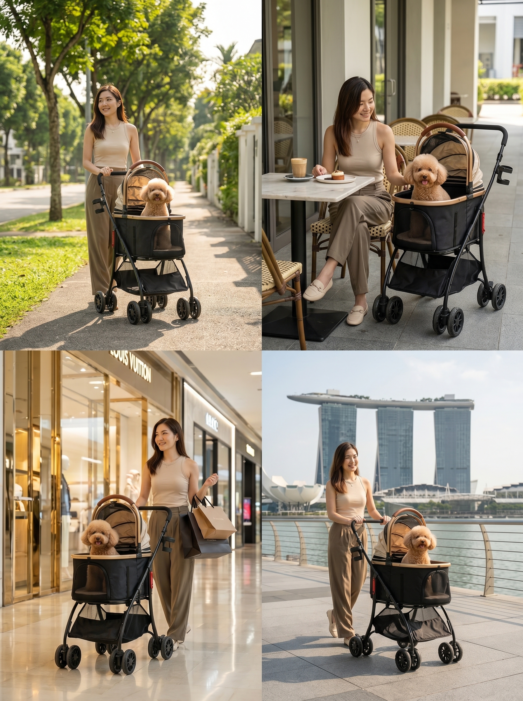 Carriage & Co Pet Stroller – side view